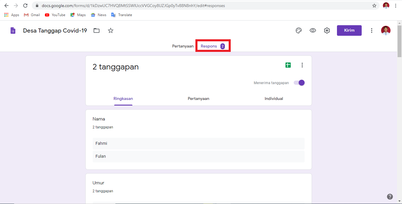 Cara Melihat Laporan Google Form - PuskoMedia Indonesia