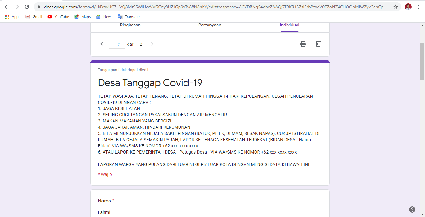 Cara Melihat Laporan Google Form - PuskoMedia Indonesia