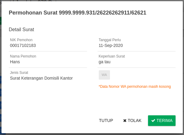 layanan administrasi online