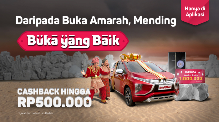 Bukalapak Cashback 500 Ribu