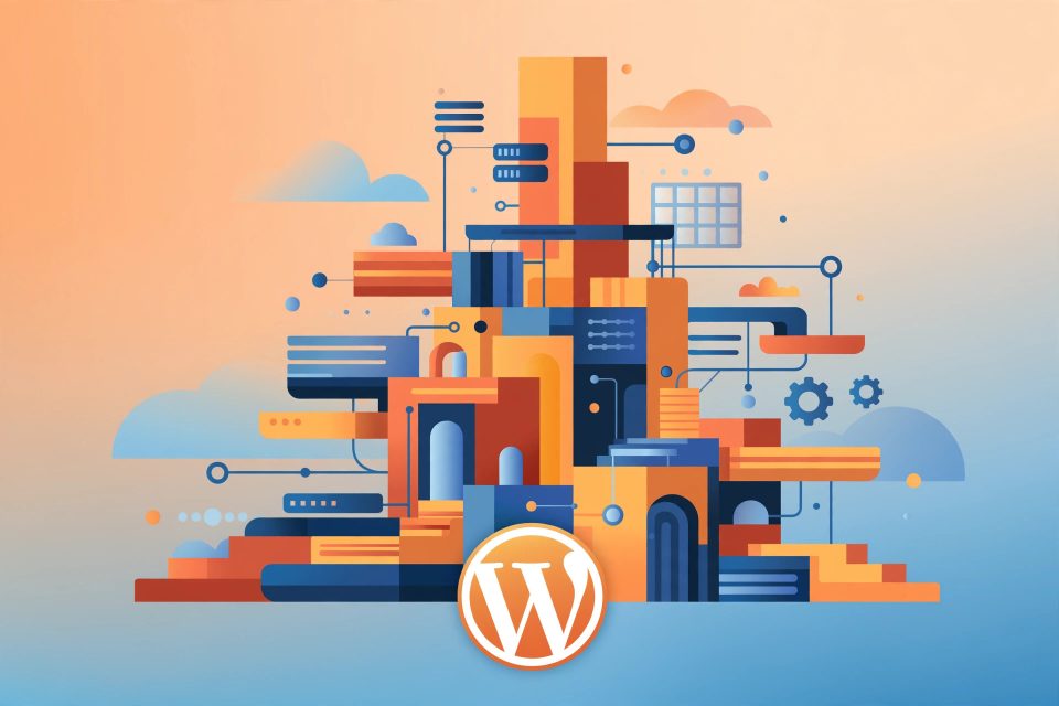 Ilustrasi WordPress sebagai fondasi platform web modern
