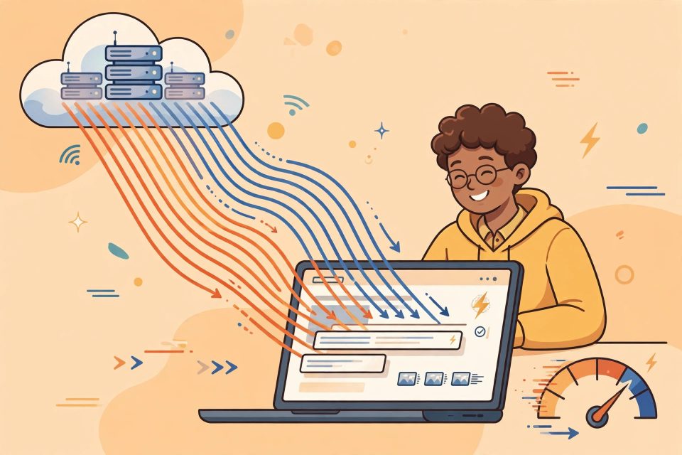 Ilustrasi website memuat cepat dengan teknologi HTTP/2