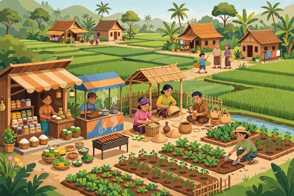 Ilustrasi usaha sukses di desa