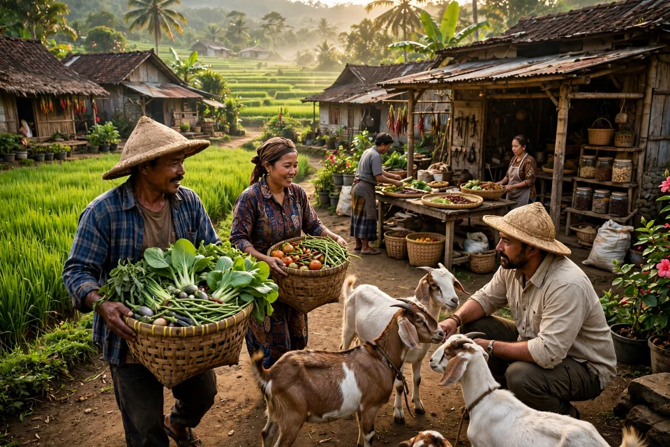 Petani dan peternak desa di inkubator bisnis desa
