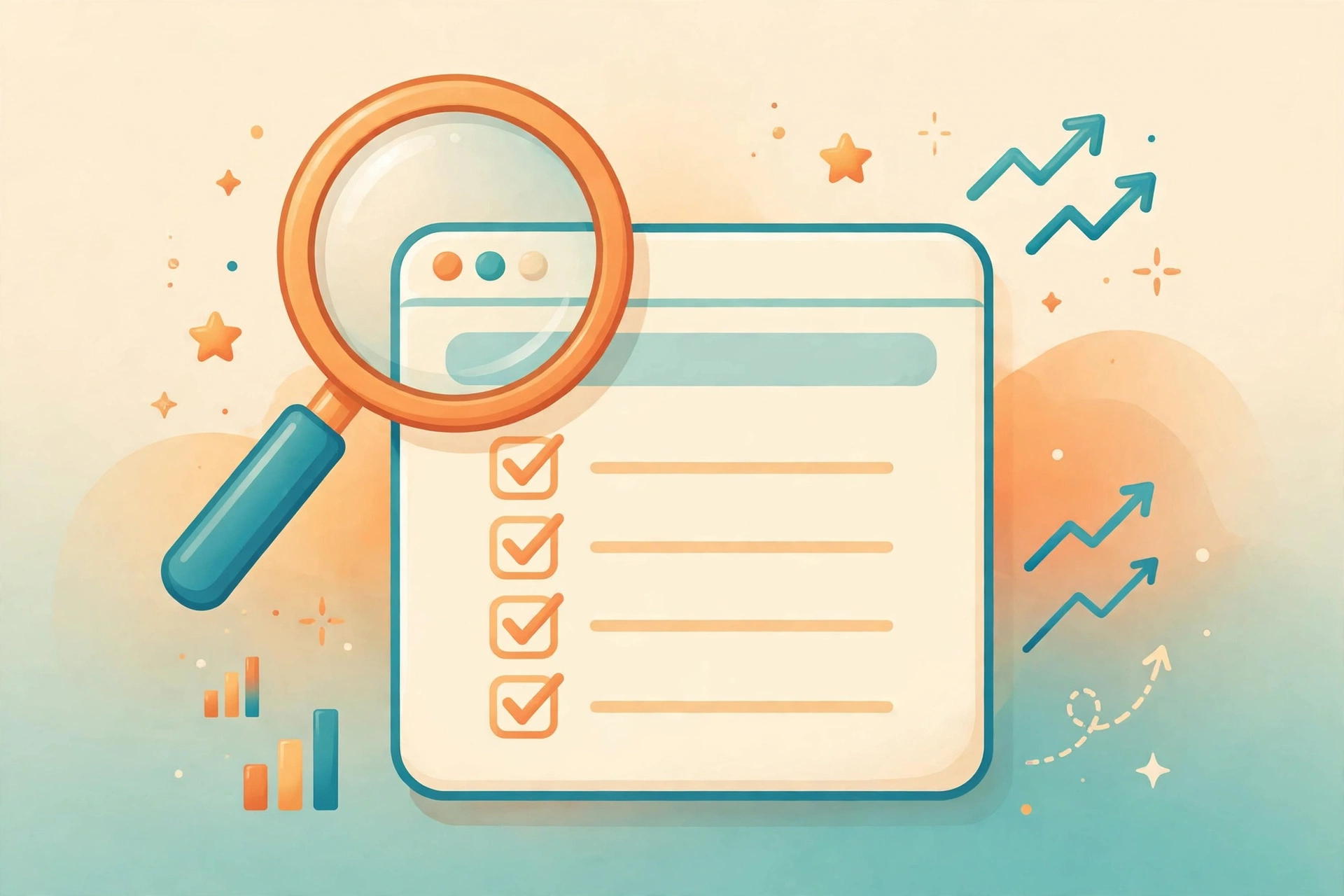 Ilustrasi ceklist SEO situs WordPress