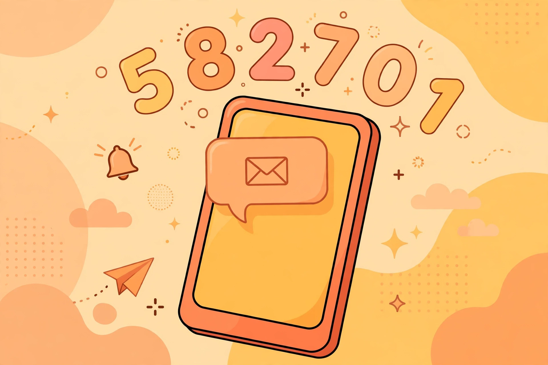 Ilustrasi ponsel menerima kode verifikasi enam digit melalui SMS untuk autentikasi dua faktor
