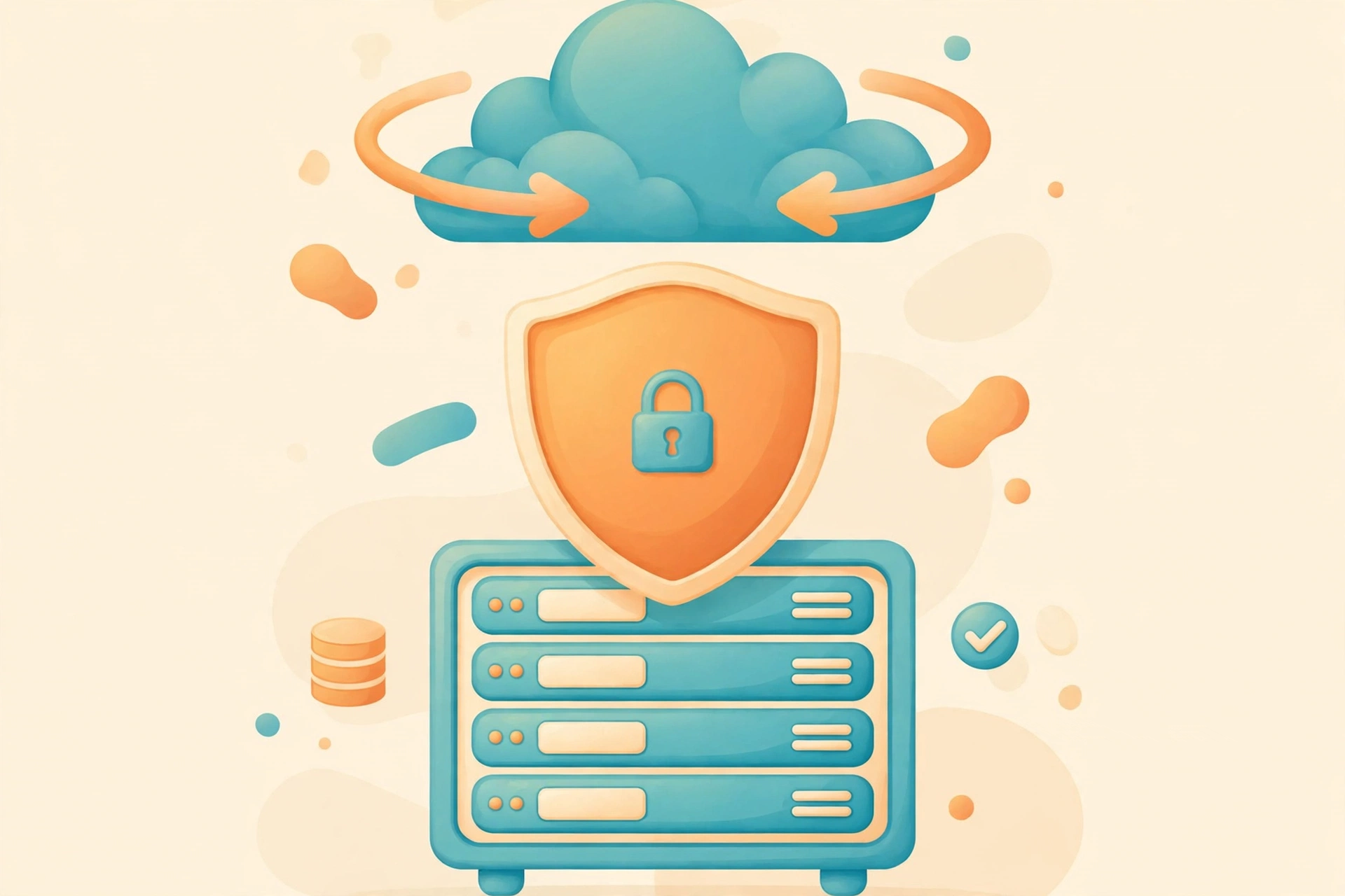 Ilustrasi keamanan dan backup situs WordPress