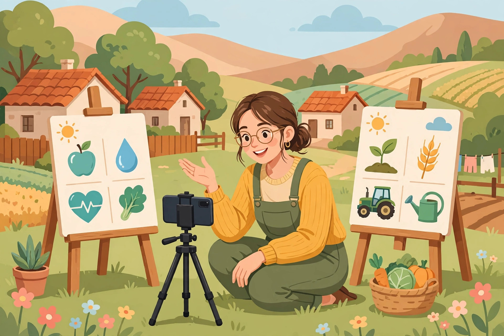 Warga desa membuat video edukatif untuk media sosial
