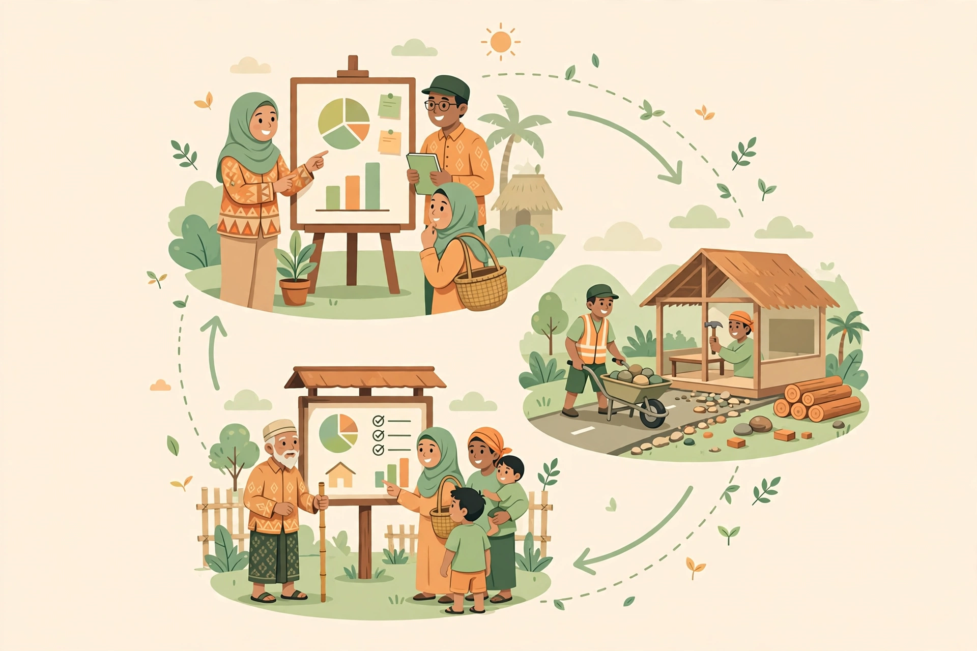Siklus dana desa dari perencanaan, pelaksanaan, hingga pengawasan warga