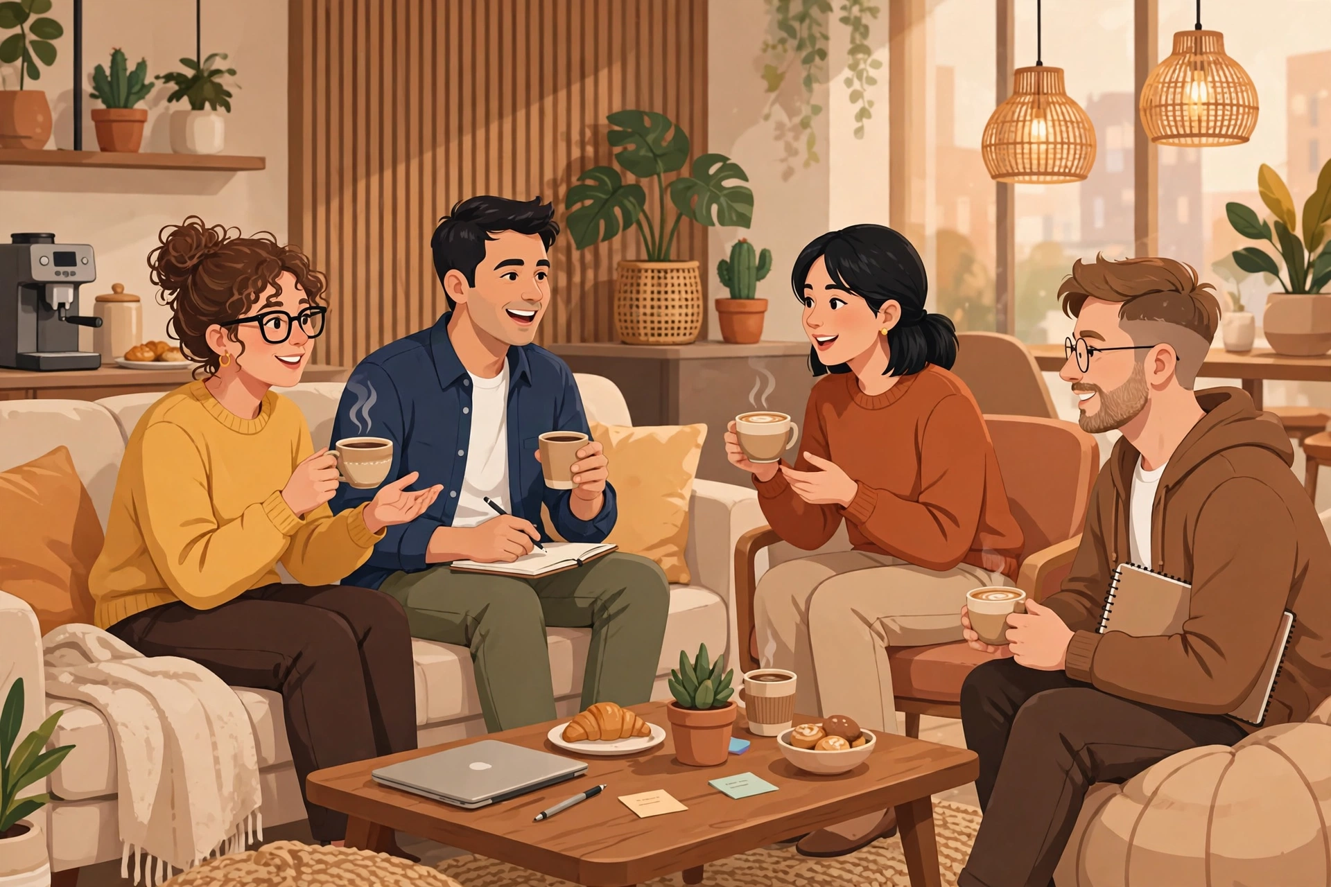 Ilustrasi membangun relasi saat magang