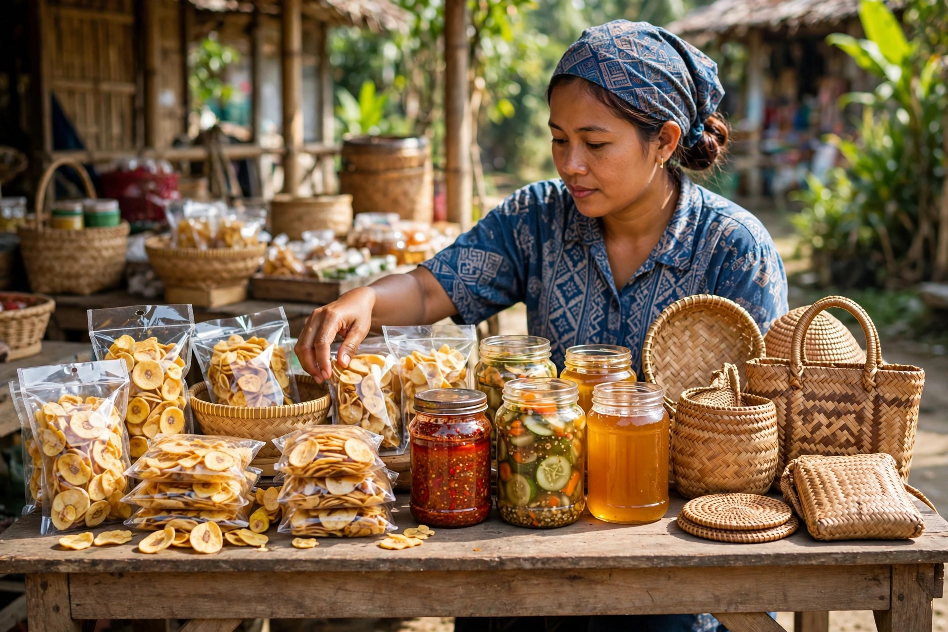 Produk UMKM desa yang dipasarkan di pasar lokal