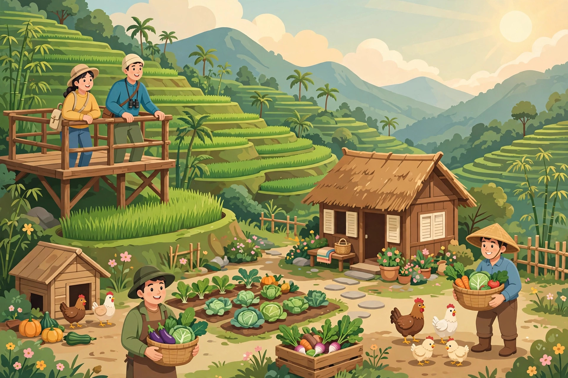 Wisata desa dan usaha pertanian