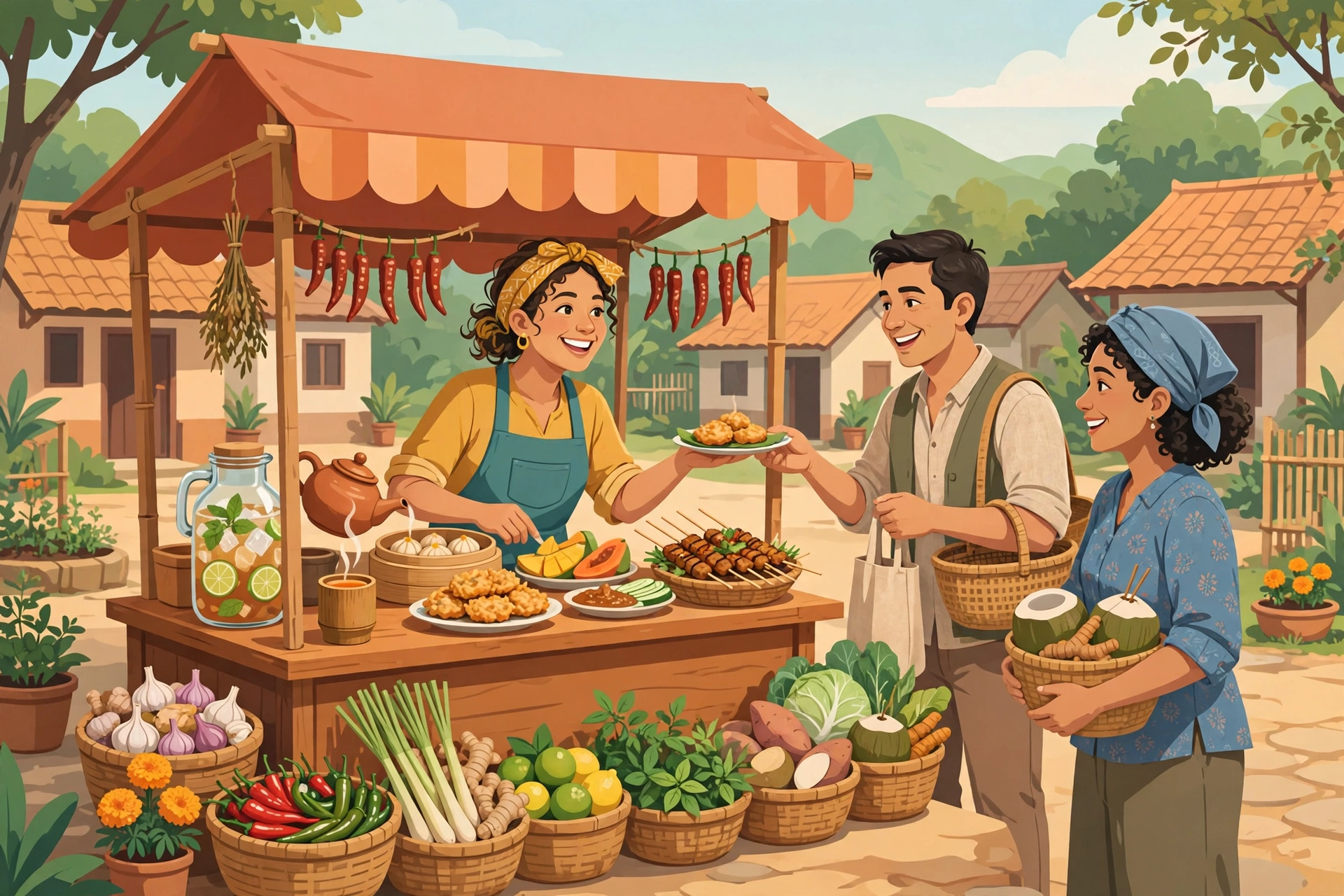 Ilustrasi usaha kuliner di desa
