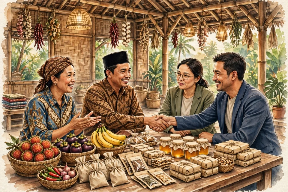 Pengusaha desa mempresentasikan produk lokal kepada investor