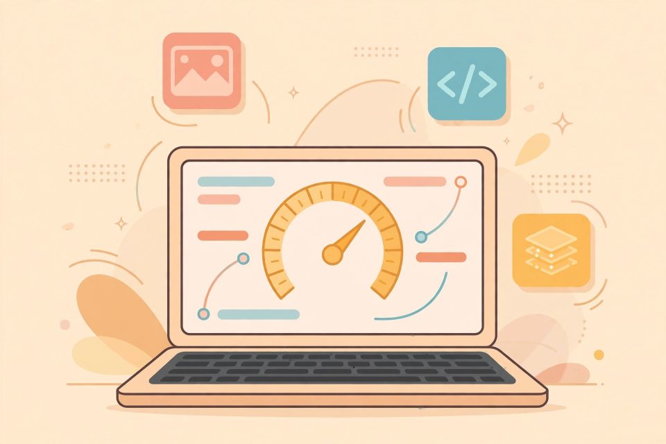 Ilustrasi website WordPress yang cepat dan ringan