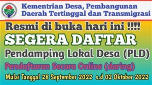 cara mendaftar pendamping desa secara online